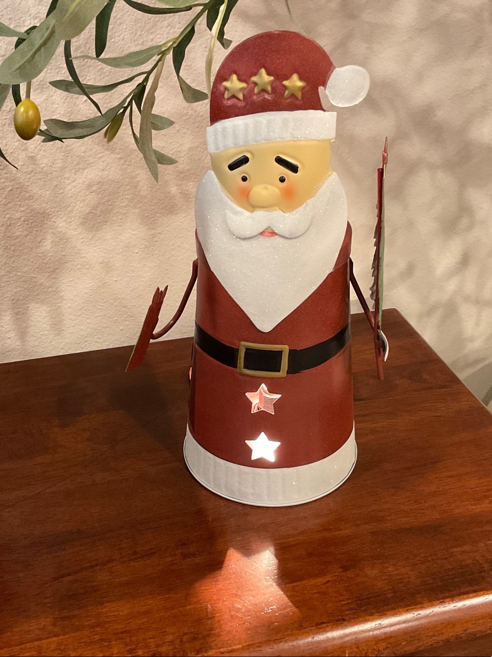 Christmas Claus Scentsy Metal Lantern Wax Warmer Decoration